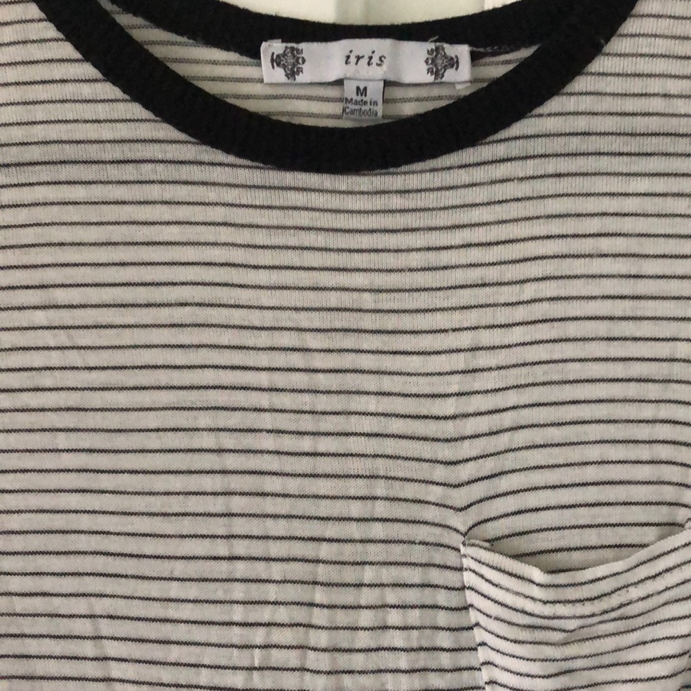 Striped Soft Cotton Basic Tee - image 2